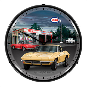 1965 Corvette Backlit Wall Clock