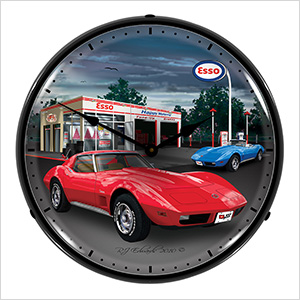 1974 Corvette Backlit Wall Clock