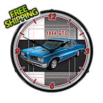 Collectable Sign and Clock 1964 GTO Backlit Wall Clock