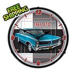 Collectable Sign and Clock 1965 GTO Backlit Wall Clock