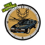 Collectable Sign and Clock Pontiac Firebird Backlit Wall Clock