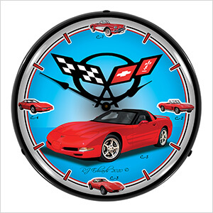 Chevrolet Corvette C5 Backlit Wall Clock