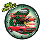 Collectable Sign and Clock 1968 Pontiac GTO Backlit Wall Clock