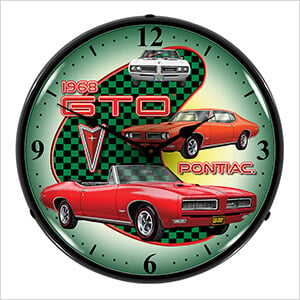 1968 Pontiac GTO Backlit Wall Clock