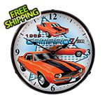 Collectable Sign and Clock 1969 Camaro Z28 Backlit Wall Clock