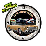 Collectable Sign and Clock 1970 Monte Carlo Backlit Wall Clock