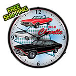 Collectable Sign and Clock 1968 Chevelle Backlit Wall Clock