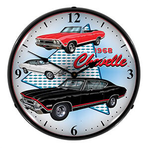 1968 Chevelle Backlit Wall Clock