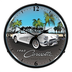 1960 Corvette Backlit Wall Clock