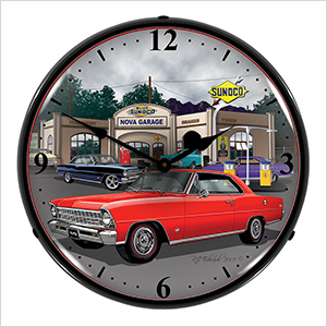 1967 Chevy Nova Backlit Wall Clock