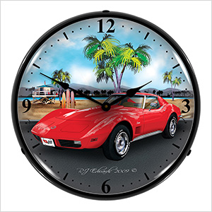 1973 Corvette Backlit Wall Clock