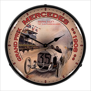 Grand Prix Mercedes Backlit Wall Clock