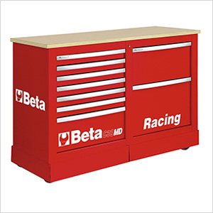 Mobile Racing Rolling Cabinet with Worktop
