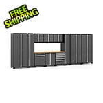 NewAge Garage Cabinets PRO Series Grey 12-Piece Set with Bamboo Top