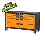 Swivel Storage Solutions 10-Drawer 60-Inch Rolling Workbench