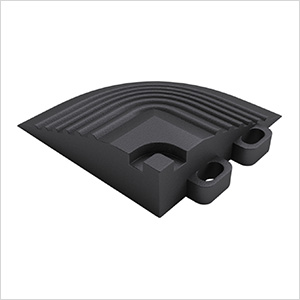 Pro Jet Black Garage Floor Tile Corner (4-Pack)