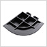 Pro Jet Black Garage Floor Tile Corner (4-Pack)