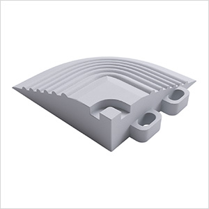 Pro Pearl Silver Garage Floor Tile Corner (4-Pack)