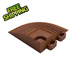 Swisstrax Pro Chocolate Brown Garage Floor Tile Corner (4-Pack)