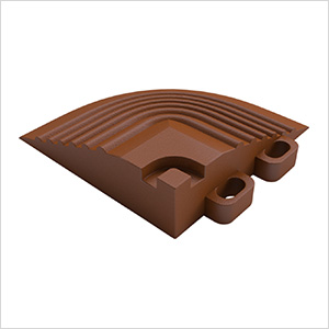 Pro Chocolate Brown Garage Floor Tile Corner (4-Pack)