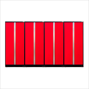 4 x PRO Series Red Multi-Use Lockers