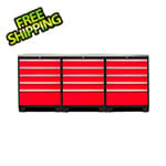 NewAge Garage Cabinets PRO 3.0 Red 4-Piece Workbench Set with Stainless Steel Top
