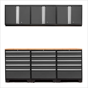 PRO Grey 7-Piece Garage Storage Set with Bamboo Top
