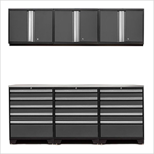 PRO Grey 7-Piece Garage Storage Set with Stainless Steel Top