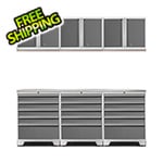 NewAge Garage Cabinets PRO Platinum 7-Piece Garage Storage Set with Stainless Steel Top