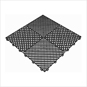 Ribtrax Pro Jet Black Garage Floor Tile (6-Pack)