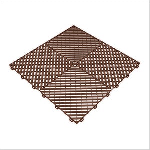 Ribtrax Pro Chocolate Garage Floor Tile (6-Pack)