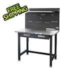 Seville Classics UltraHD Lighted Workcenter with Stainless Steel Top