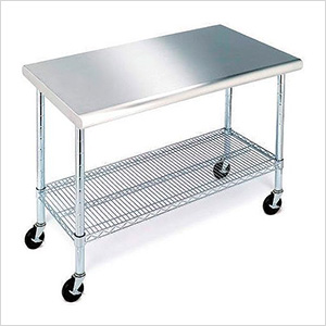 Stainless Steel Work Table with Casters