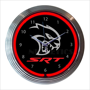 15-Inch Dodge SRT Hellcat Neon Clock