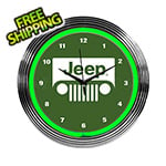 Neonetics 15-Inch Rolling Jeep Neon Clock