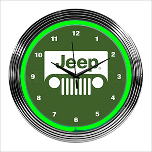 15-Inch Rolling Jeep Neon Clock