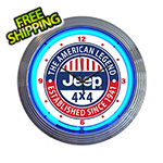 Neonetics 15-Inch Jeep The American Legend Neon Clock