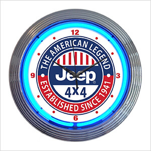 15-Inch Jeep The American Legend Neon Clock