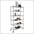 NSF 6-Tier Wire Shelving Rack with Wheels - 48"W x 72"H x 18"D