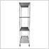 NSF 4-Tier Wire Shelving Rack with Wheels - 48 x 72 x 18