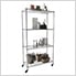 NSF 4-Tier Wire Shelving Rack with Wheels - 48 x 72 x 18