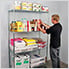 NSF 4-Tier Wire Shelving Rack with Wheels - 48"W x 72"H x 18"D