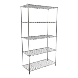 NSF 5-Tier Wire Shelving Rack - 30"W x 60"H x 14"D