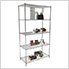 NSF 5-Tier Wire Shelving Rack - 30"W x 60"H x 14"D