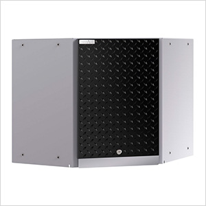 PERFORMANCE PLUS 2.0 Black Diamond Plate Corner Wall Cabinet
