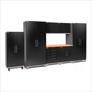 Newage Products 55120 Black Diamond Plate Garage Cabinets