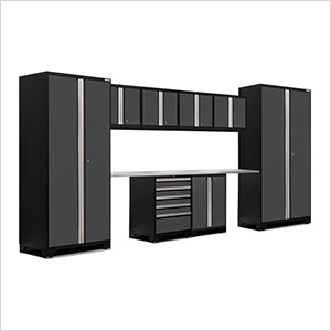 PRO Series Grey 10-Piece Set with Stainless Steel Top