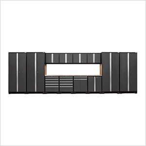 PRO Series Grey 14-Piece Set with Stainless Steel Tops