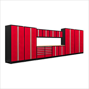 PRO Series 3.0 Red 14-Piece Set with Bamboo Top