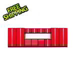 NewAge Garage Cabinets PRO Series 3.0 Red 14-Piece Set with Bamboo Tops